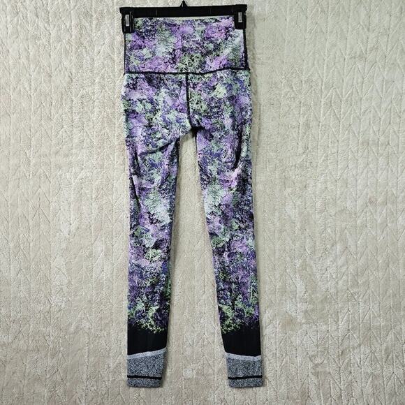 Lululemon Wunder Train Legging 4 Vivid Vision High Rise Athleisure Workout - Picture 4 of 6